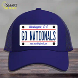 Go Nationals Novelty License Plate Hat Tag Mesh / Royal Blue