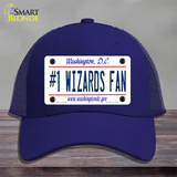 Number 1 Wizards Fan Novelty License Plate Hat Tag Mesh / Royal Blue