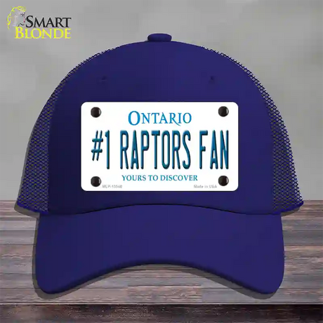 Number 1 Raptors Fan Novelty License Plate Hat Tag Mesh / Royal Blue