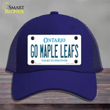 Go Maple Leafs Novelty License Plate Hat Tag Mesh / Royal Blue