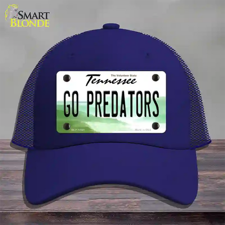 Go Predators Novelty License Plate Hat Tag Mesh / Royal Blue