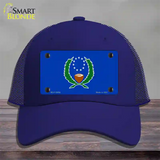 Pohnpei Flag Novelty License Plate Hat Mesh / Royal Blue