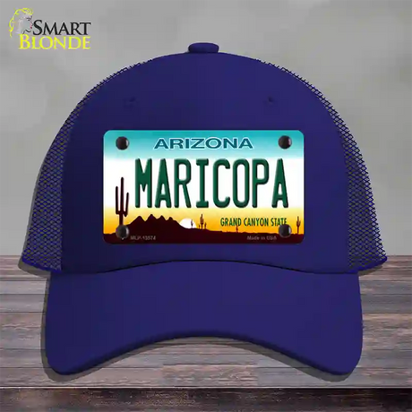 Maricopa Arizona Novelty License Plate Hat Tag Mesh / Royal Blue