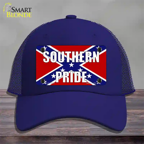 Southern Pride Confederate Novelty License Plate Hat Tag Mesh / Royal Blue