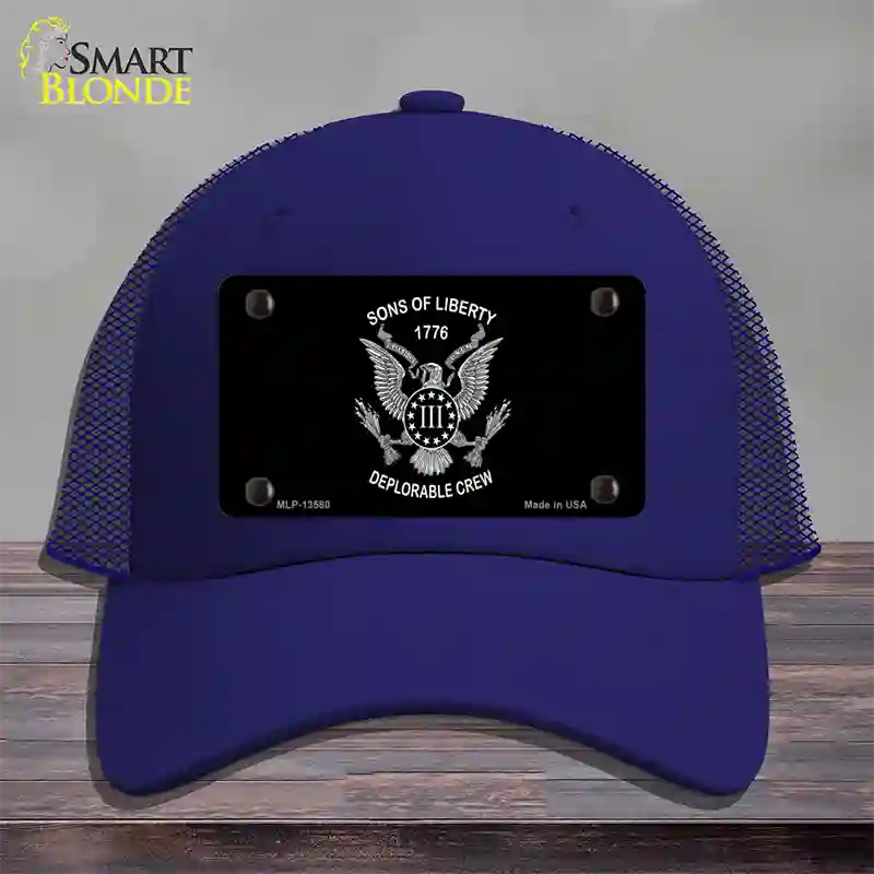 Sons of Liberty 1776 Novelty License Plate Hat Tag Mesh / Royal Blue