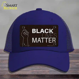 Black Lives Matter Fist Brick Novelty License Plate Hat Tag Mesh / Royal Blue