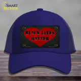 Black Lives Matter Heart Novelty License Plate Hat Tag Mesh / Royal Blue