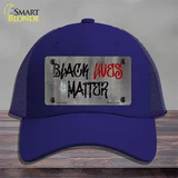 Black Lives Matter Concrete Novelty License Plate Hat Tag Mesh / Royal Blue