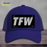 TFW Black Novelty License Plate Hat Tag Mesh / Royal Blue