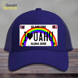 I Heart Oahu Novelty License Plate Hat Tag Mesh / Royal Blue