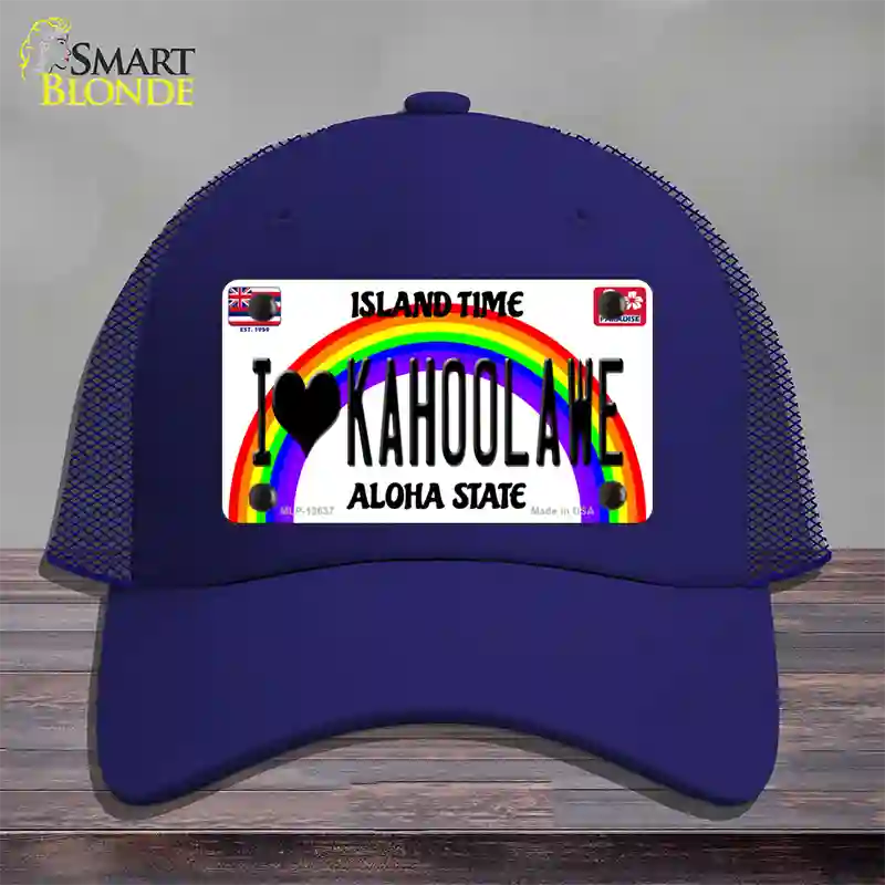 I Heart Kahoolawe Novelty License Plate Hat Tag Mesh / Royal Blue