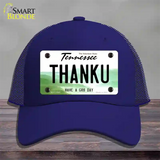 Thank You Novelty License Plate Hat Tag Mesh / Royal Blue