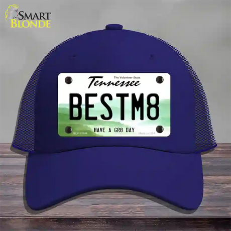 Best Mate Novelty License Plate Hat Tag Mesh / Royal Blue