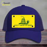 Dont Tread On Weed Novelty License Plate Hat Tag Mesh / Royal Blue