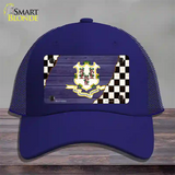 Connecticut Racing Flag Novelty License Plate Hat Tag Mesh / Royal Blue