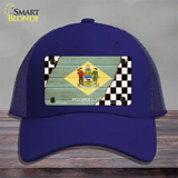 Delaware Racing Flag Novelty License Plate Hat Tag Mesh / Royal Blue