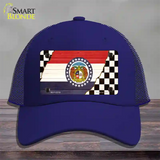 Missouri Racing Flag Novelty License Plate Hat Tag Mesh / Royal Blue