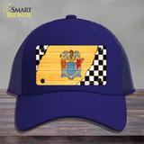 New Jersey Racing Flag Novelty License Plate Hat Tag Mesh / Royal Blue