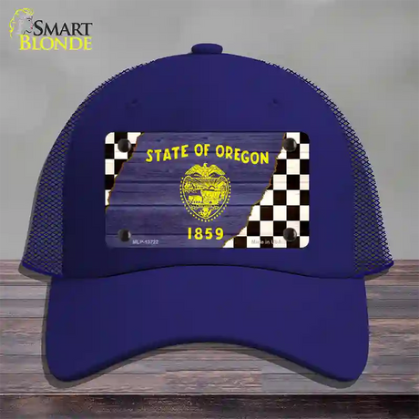 Oregon Racing Flag Novelty License Plate Hat Tag Mesh / Royal Blue