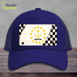 Rhode Island Racing Flag Novelty License Plate Hat Tag Mesh / Royal Blue