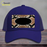 Snake With Black Center Oval Novelty License Plate Hat Mesh / Royal Blue