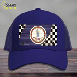 Virginia Racing Flag Novelty License Plate Hat Tag Mesh / Royal Blue