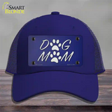 Dog Mom Novelty License Plate Hat Tag Mesh / Royal Blue