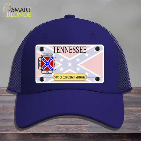 Tennessee Sons Of Confederate Novelty License Plate Hat Mesh / Royal Blue