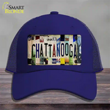 Chattanooga Strip Art Novelty License Plate Hat Tag Mesh / Royal Blue