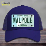 Walpole New Hampshire Novelty License Plate Hat Tag Mesh / Royal Blue