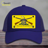 Dont Tread On My 2nd Amendment Novelty License Plate Hat Mesh / Royal Blue