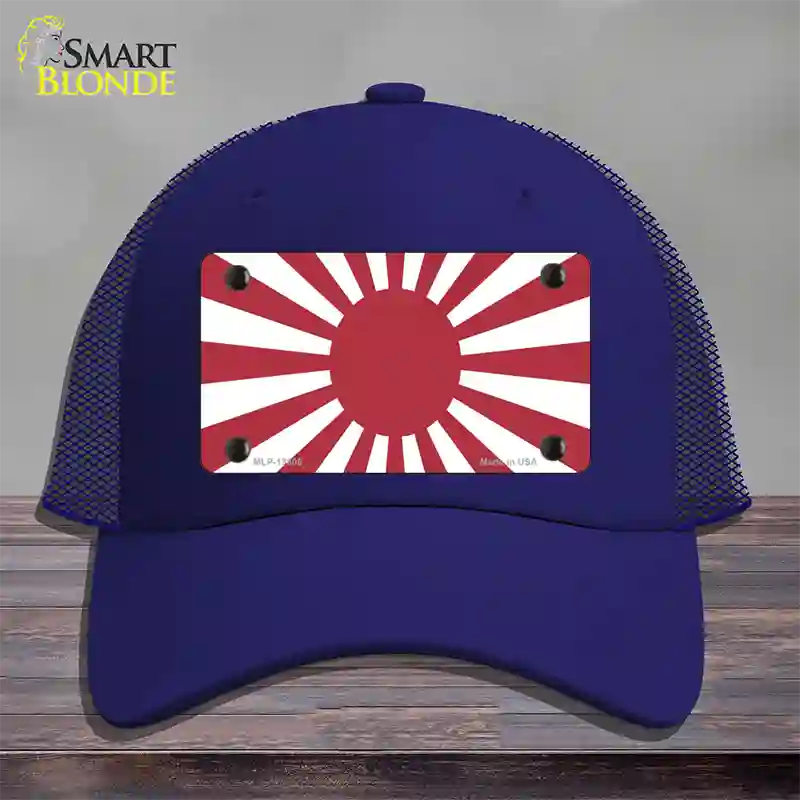 Rising Sun Japan Novelty License Plate Hat Tag Mesh / Royal Blue