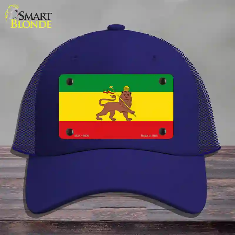 Ethiopia Flag Novelty License Plate Hat Tag Mesh / Royal Blue