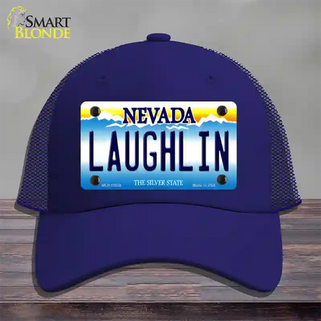 Laughlin Nevada Novelty License Plate Hat Tag Mesh / Royal Blue