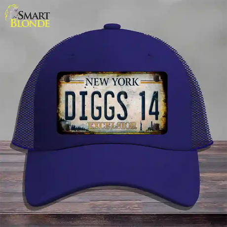 Diggs 14 Excelsior New York Rusty Novelty License Plate Hat Tag Mesh / Royal Blue