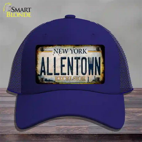 Allentown Excelsior New York Rusty Novelty License Plate Hat Tag Mesh / Royal Blue