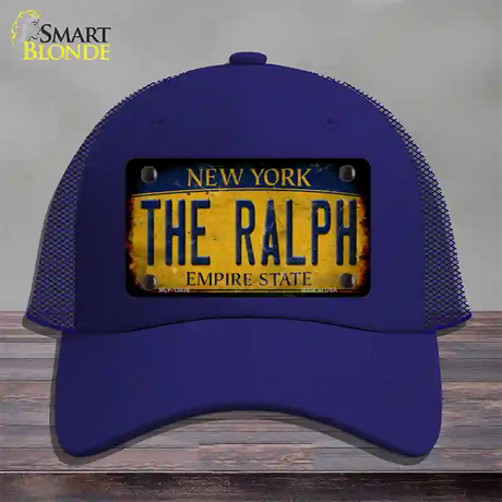 The Ralph New York Rusty Novelty License Plate Hat Tag Mesh / Royal Blue