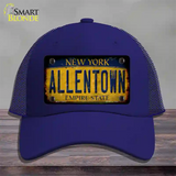 Allentown NY Yellow Rusty Novelty License Plate Hat Tag Mesh / Royal Blue