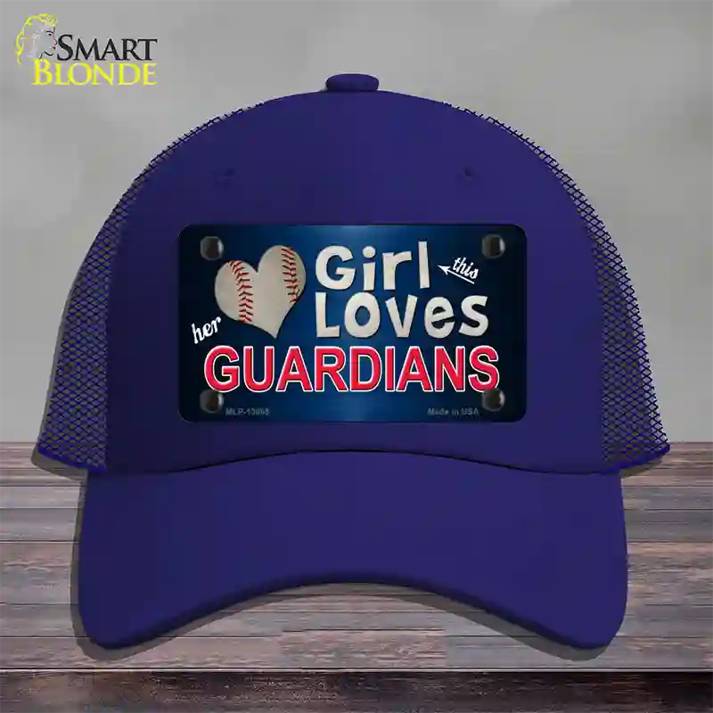 This Girl Loves Guardians Novelty License Plate Hat Tag Mesh / Royal Blue