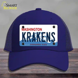 Krakens Washington Novelty License Plate Hat Tag Mesh / Royal Blue