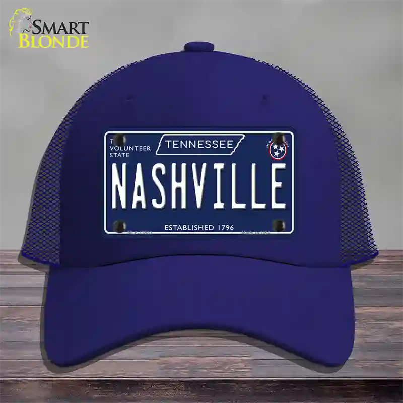 Nashville Tennessee Blue Novelty License Plate Hat Tag Mesh / Royal Blue