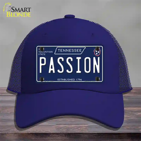 Passion Tennessee Blue Novelty License Plate Hat Tag Mesh / Royal Blue