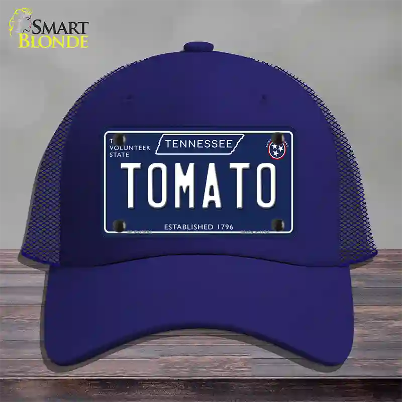 Tomato Tennessee Blue Novelty License Plate Hat Tag Mesh / Royal Blue