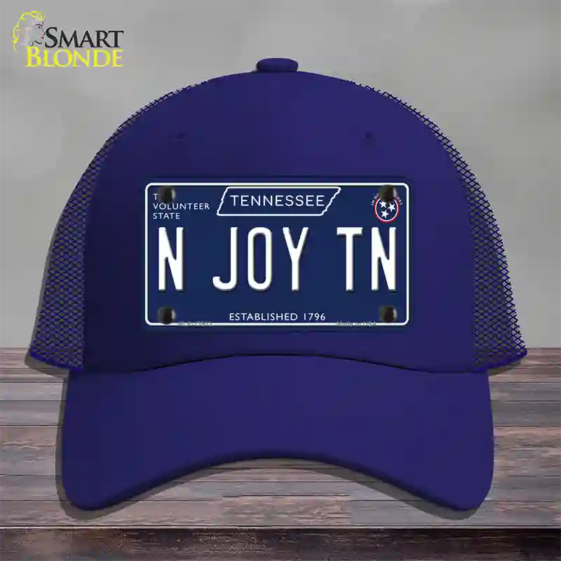 N Joy TN Tennessee Blue Novelty License Plate Hat Tag Mesh / Royal Blue