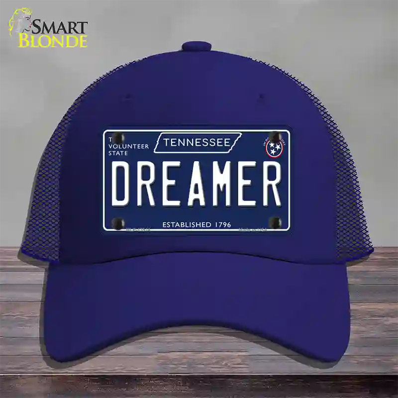 Dreamer Tennessee Blue Novelty License Plate Hat Tag Mesh / Royal Blue