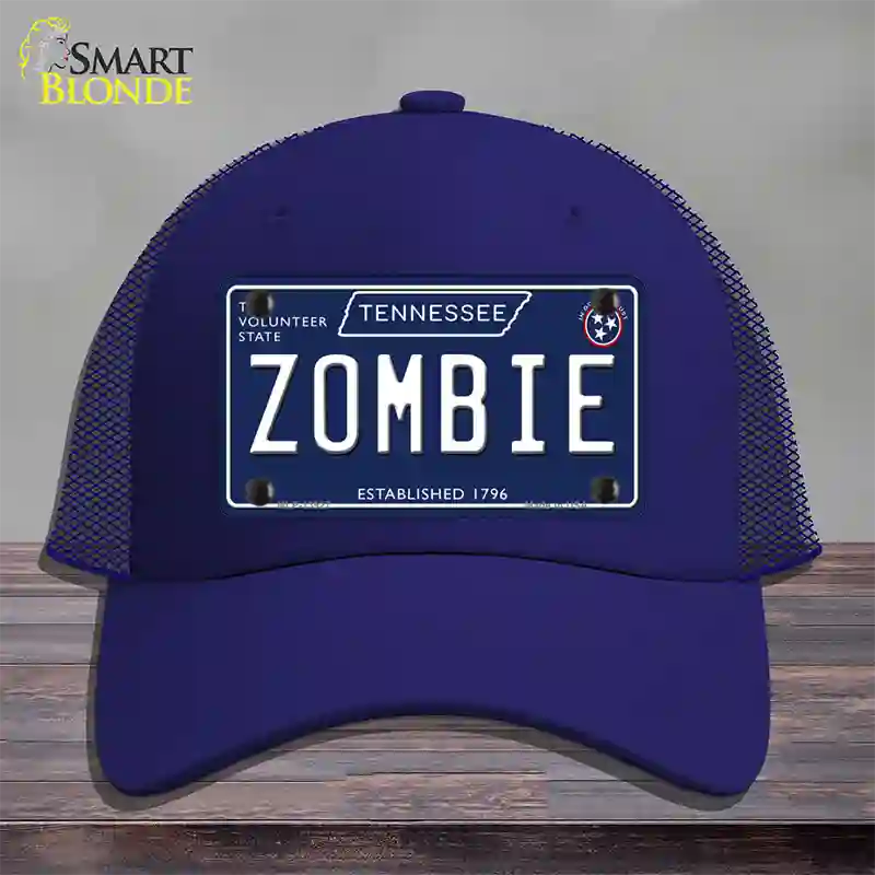 Zombie Tennessee Blue Novelty License Plate Hat Tag Mesh / Royal Blue