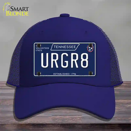 URGR8 Tennessee Blue Novelty License Plate Hat Tag Mesh / Royal Blue