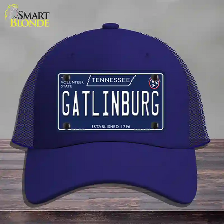 Gatlinburg Tennessee Blue Novelty License Plate Hat Tag Mesh / Royal Blue