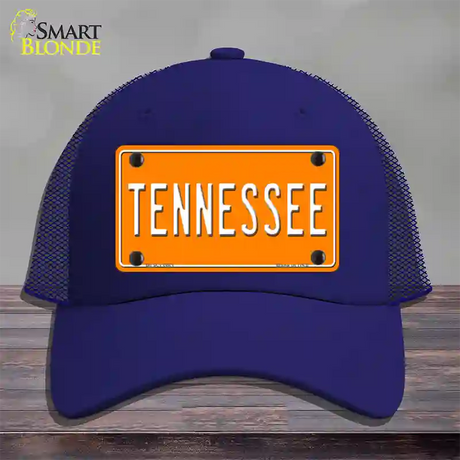 Tennessee Orange Novelty License Plate Hat Tag Mesh / Royal Blue