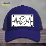 Basketball Heart Beat Novelty License Plate Hat Tag Mesh / Royal Blue